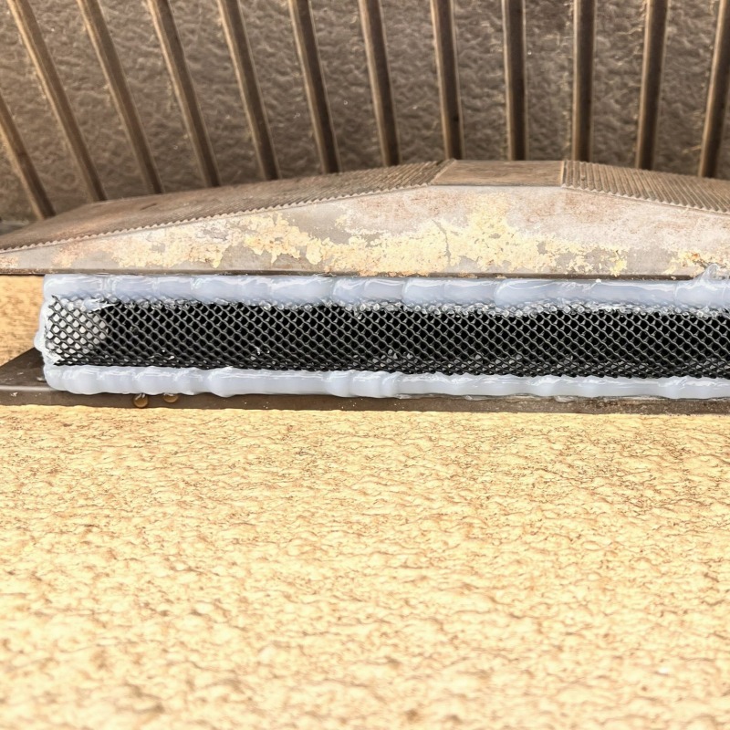 換気口の開口部を封鎖