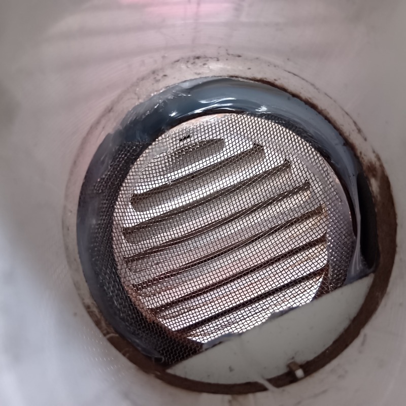 換気口の開口部を封鎖