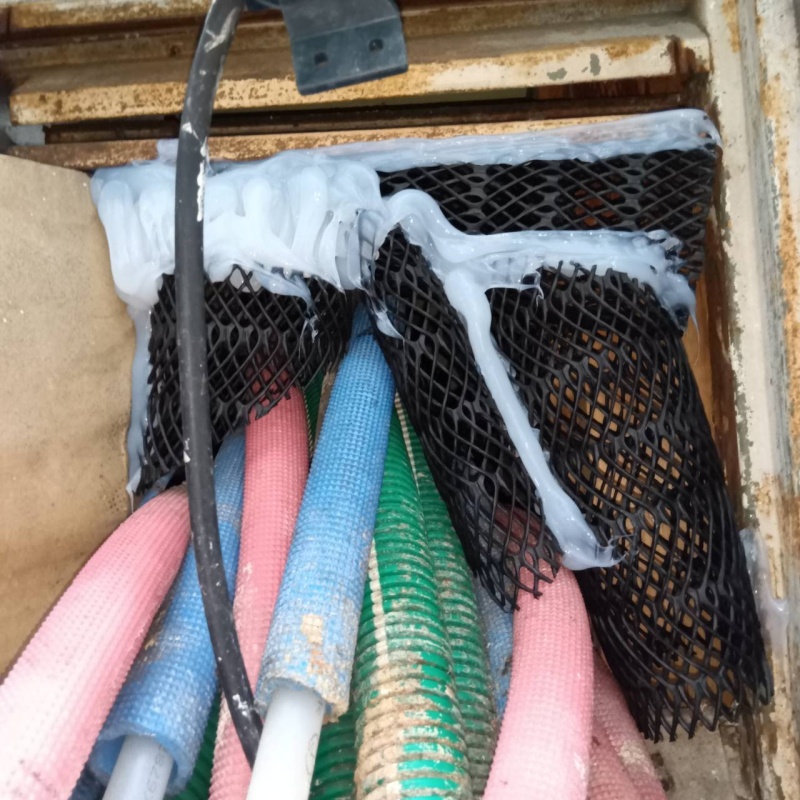 侵入口を封鎖した様子