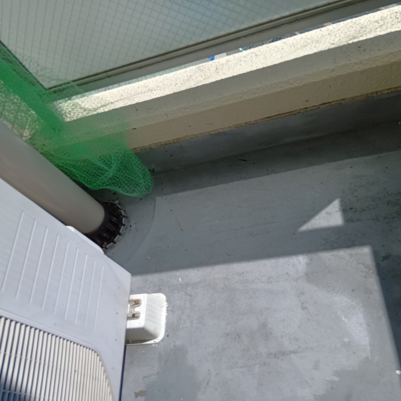 清掃・除菌が完了したベランダ