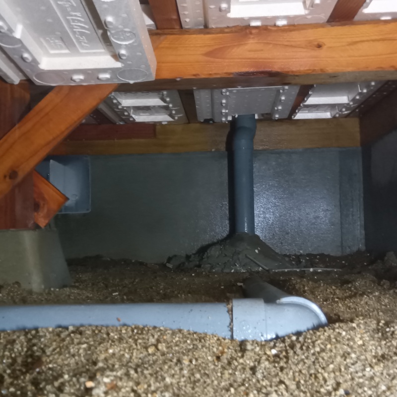 土壌処理が完了した様子