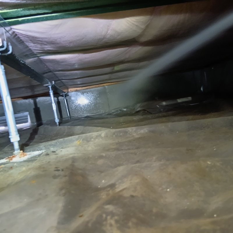 床下の地面に防蟻剤を散布