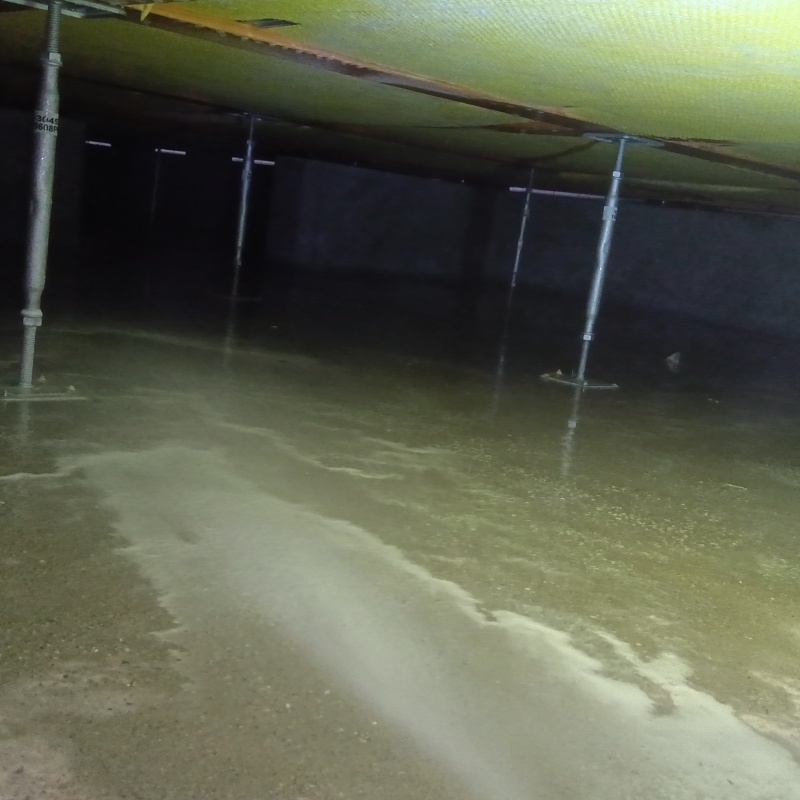 土壌処理が完了した様子