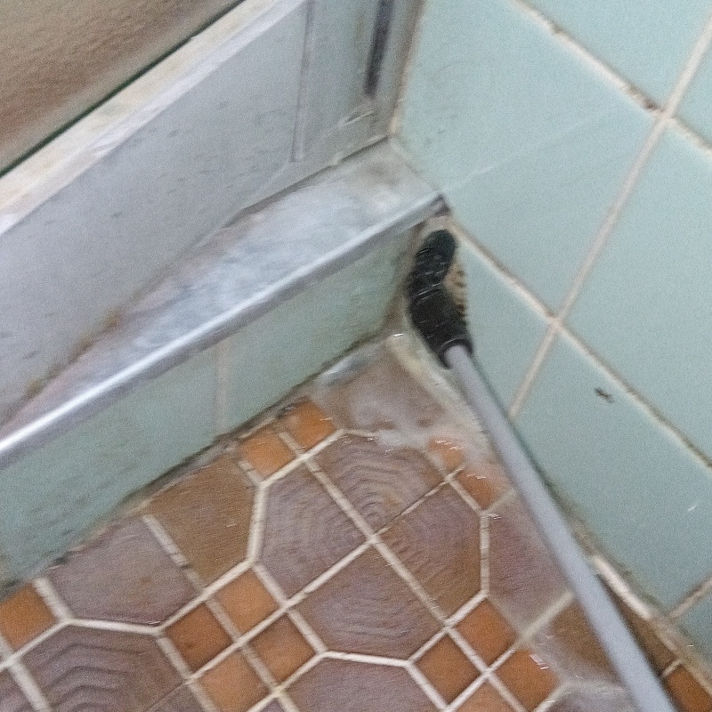 トイレ内にシロアリ駆除剤を散布