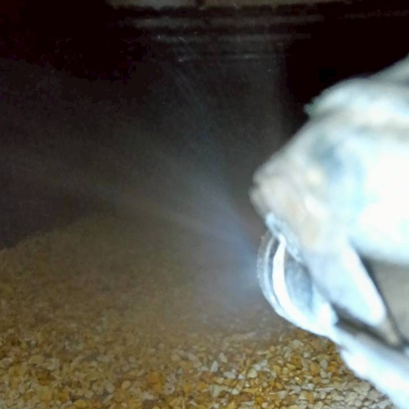 床下の土壌にシロアリ駆除剤を散布