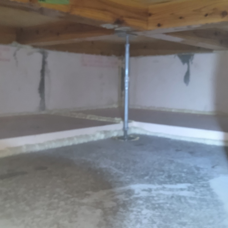 地面への薬剤散布が完了した様子