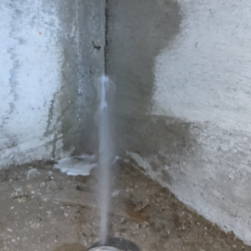 土台付近にシロアリ駆除剤を散布