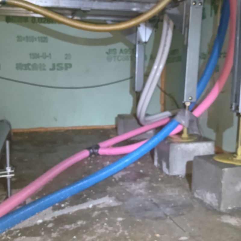 土壌処理が完了した様子