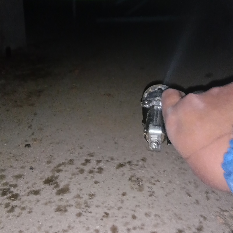 土台付近にシロアリ駆除剤を散布