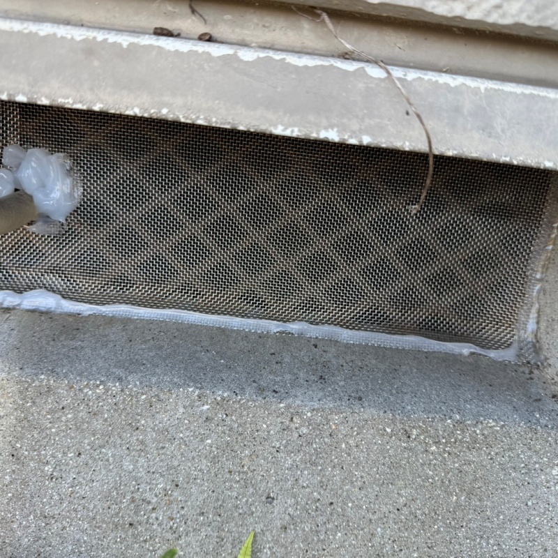 金網で侵入経路を封鎖