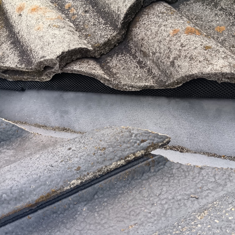 屋根瓦のすき間を封鎖