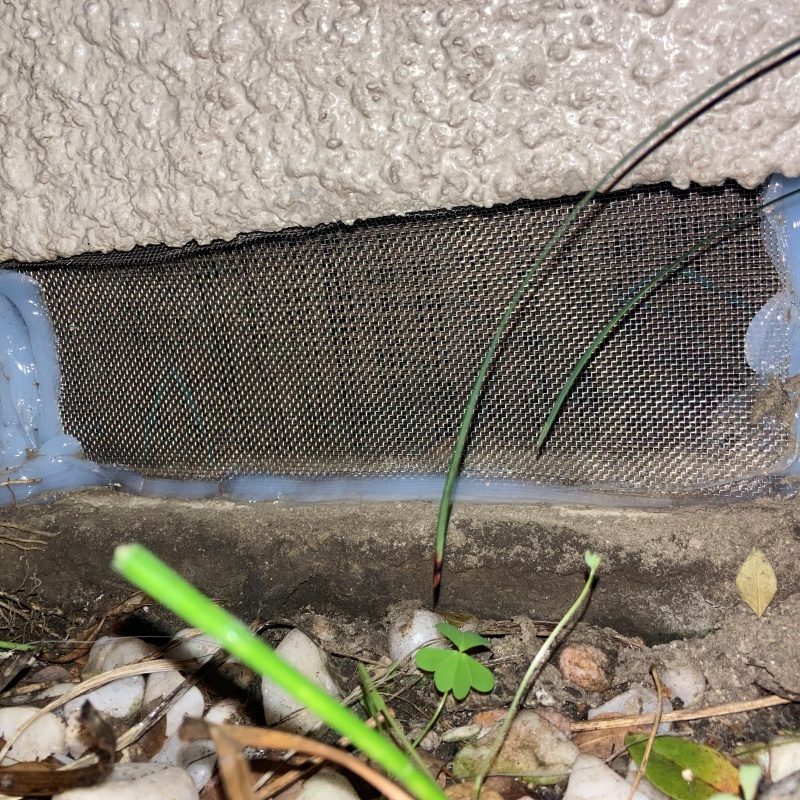 床下換気口を封鎖