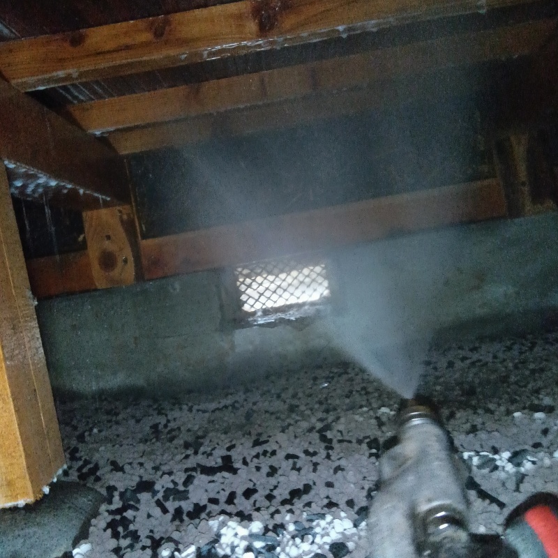 シロアリ予防の施工事例（三重県津市芸濃町椋本）