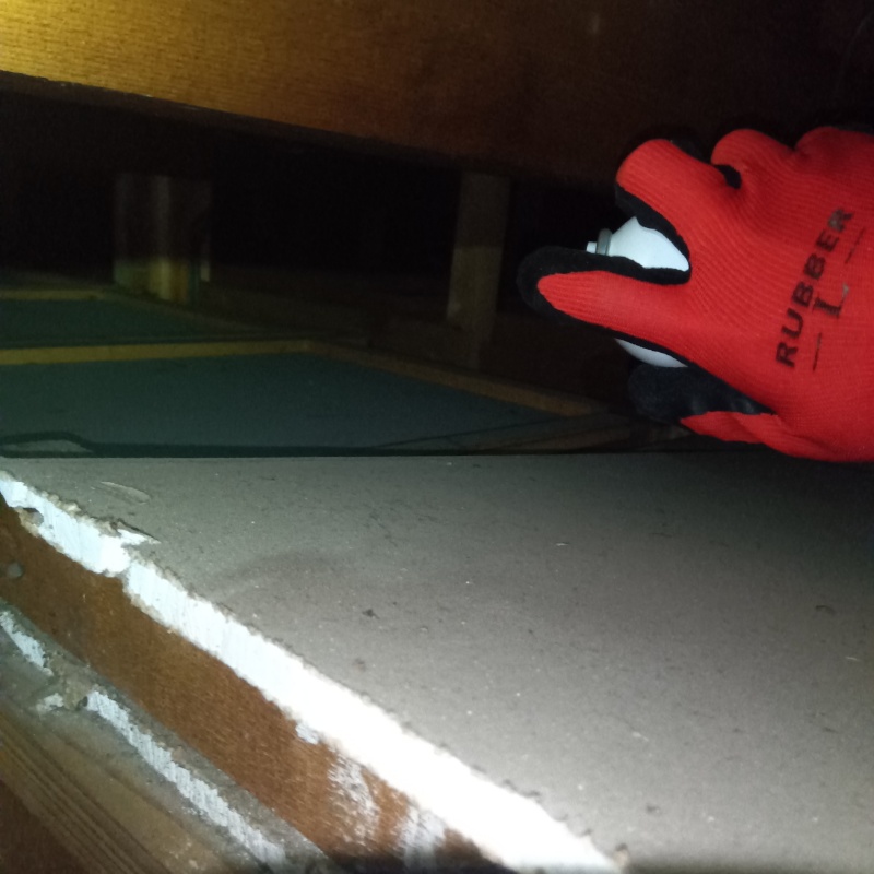 天井裏に忌避剤をスプレー