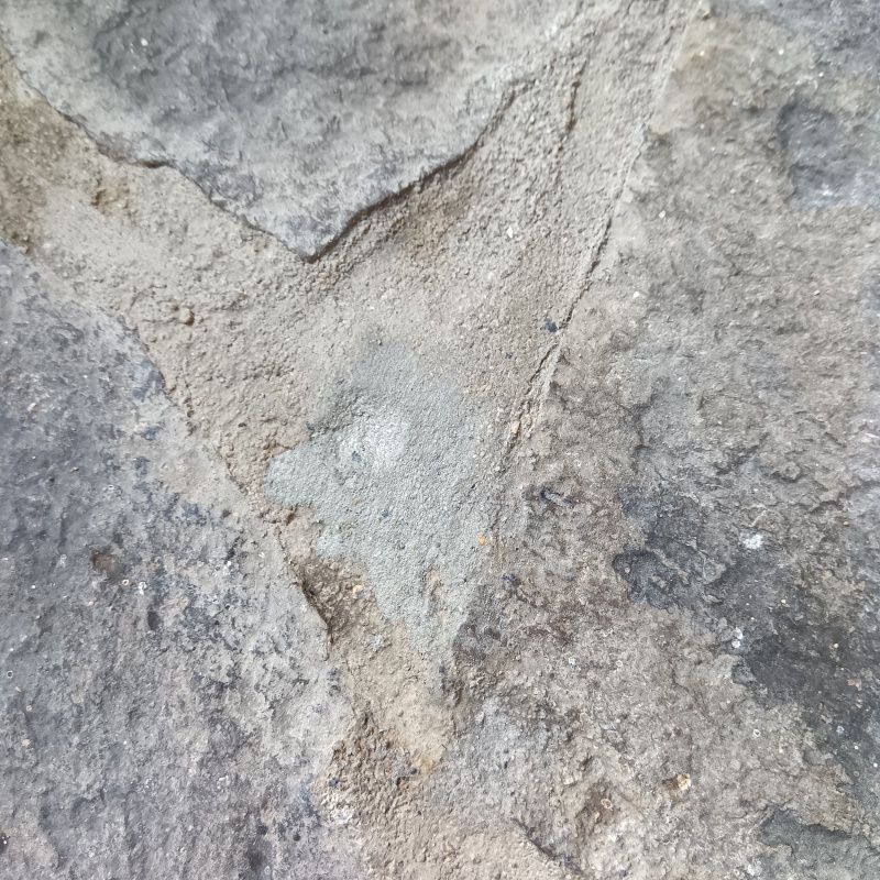 穴をふさいだ様子