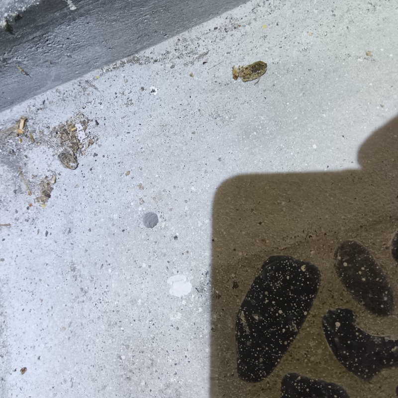 開けた穴を補修したあとの様子