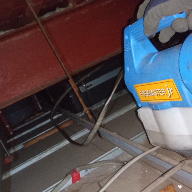 噴霧器で除菌剤を散布