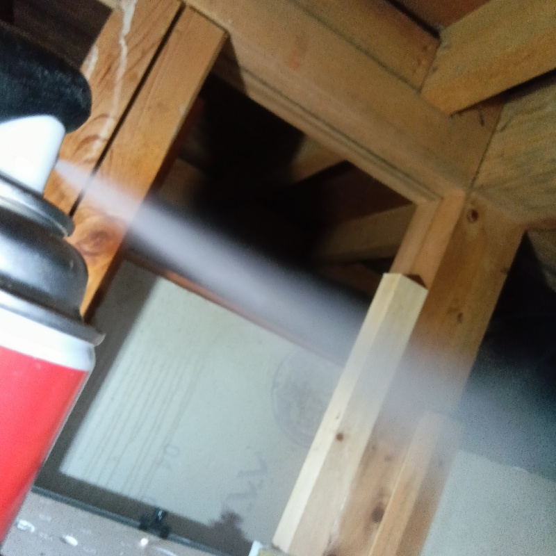 殺虫剤をスプレー