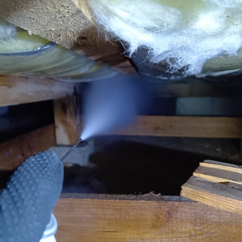 殺虫剤をスプレー