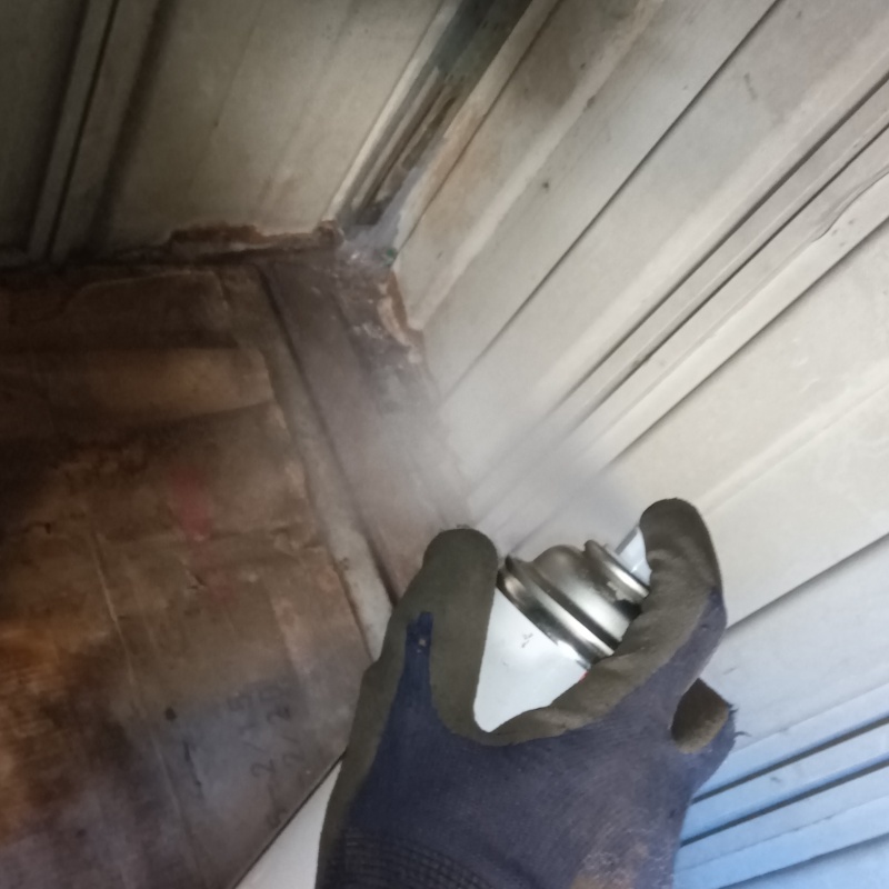 殺虫剤をスプレー