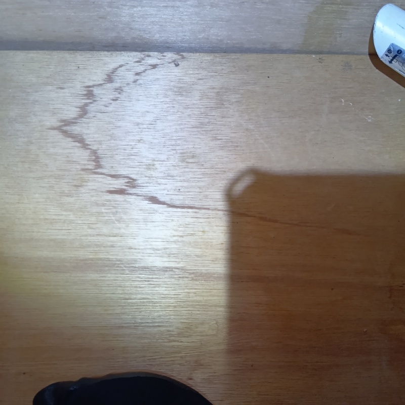 掃除機で汚れを回収した様子