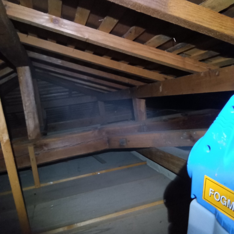 清掃後に除菌剤を散布