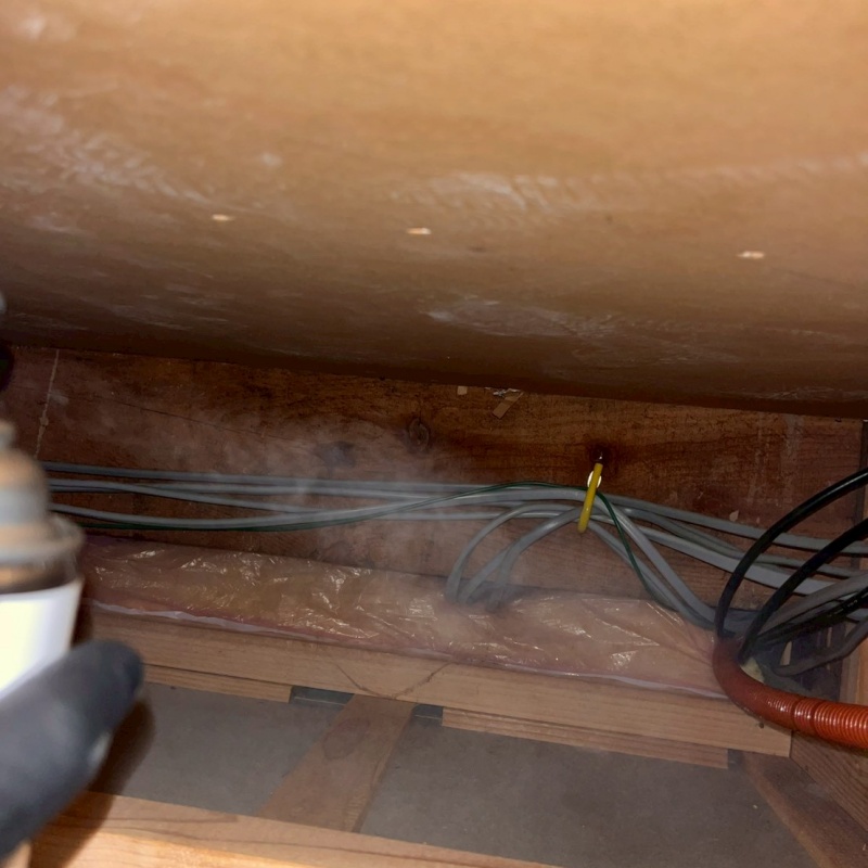 殺虫剤をスプレー