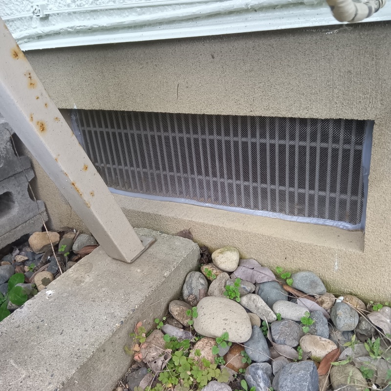 床下換気口を封鎖