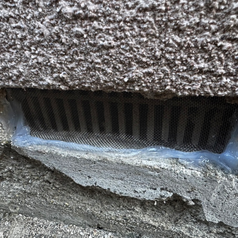 床下換気口を封鎖