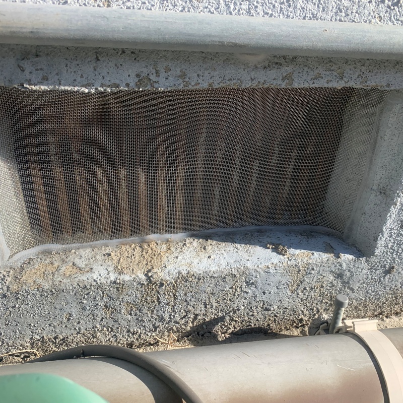 床下換気口を封鎖