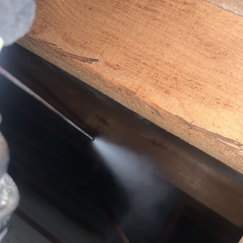 殺虫剤をスプレー