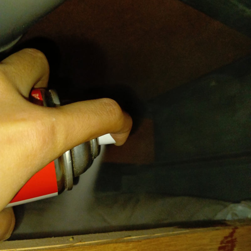 殺虫剤をスプレー