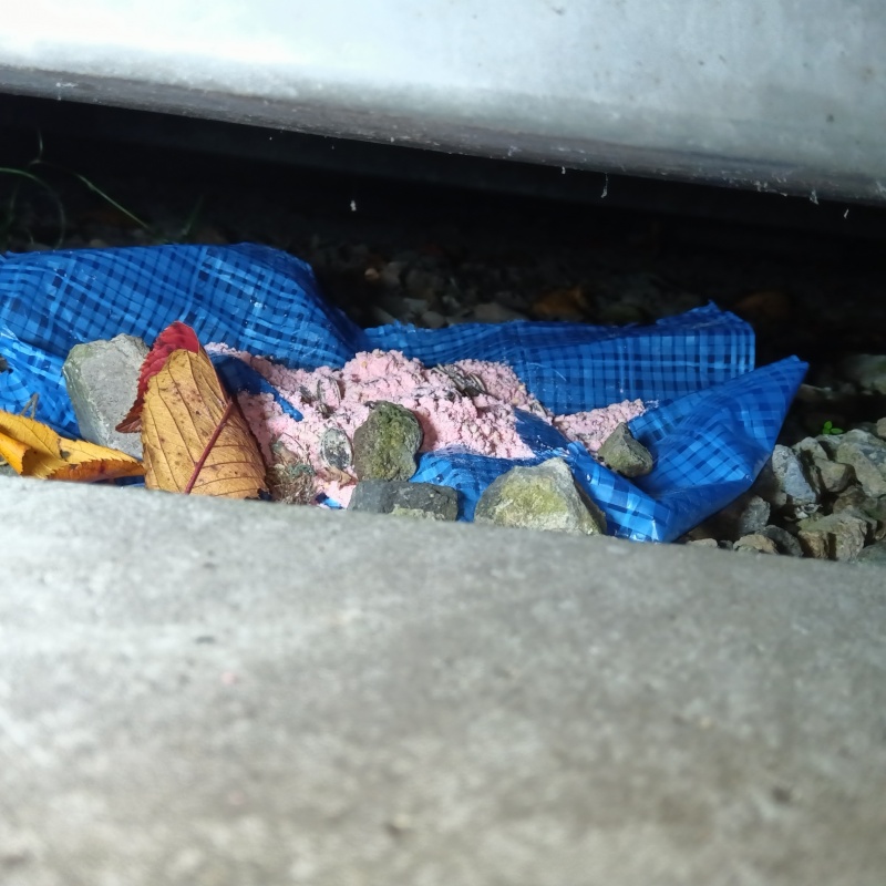 基礎の下に殺鼠剤を設置