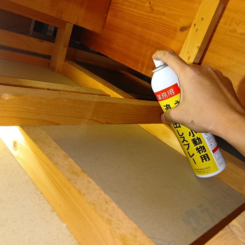 忌避剤をスプレー