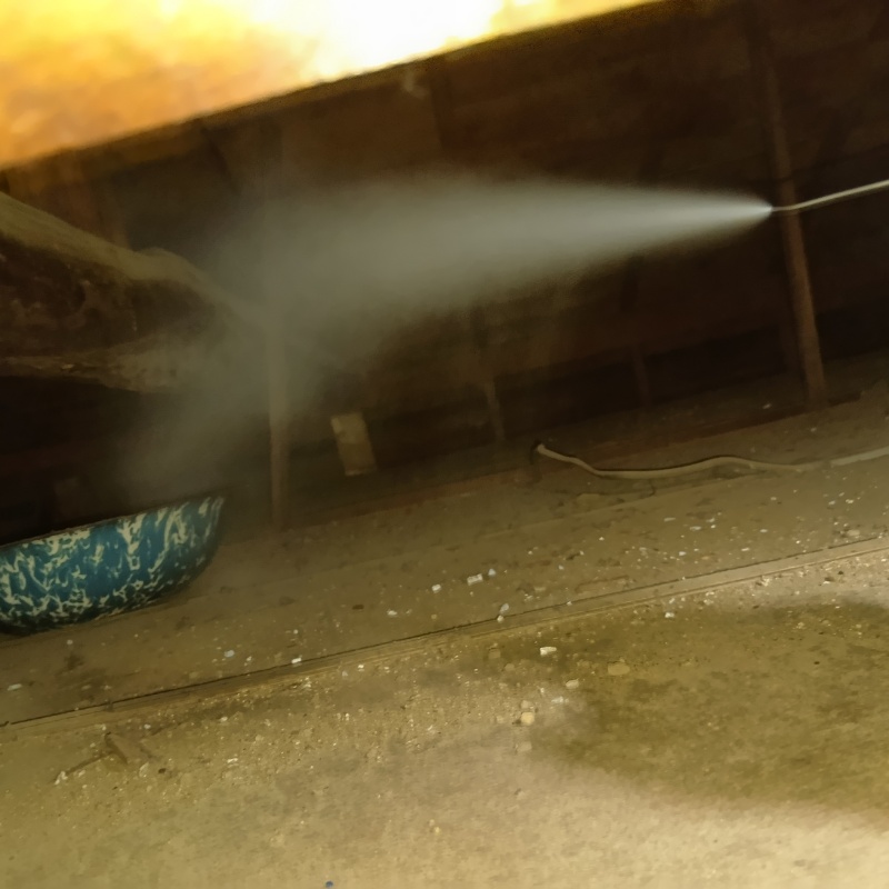 殺虫剤をスプレー