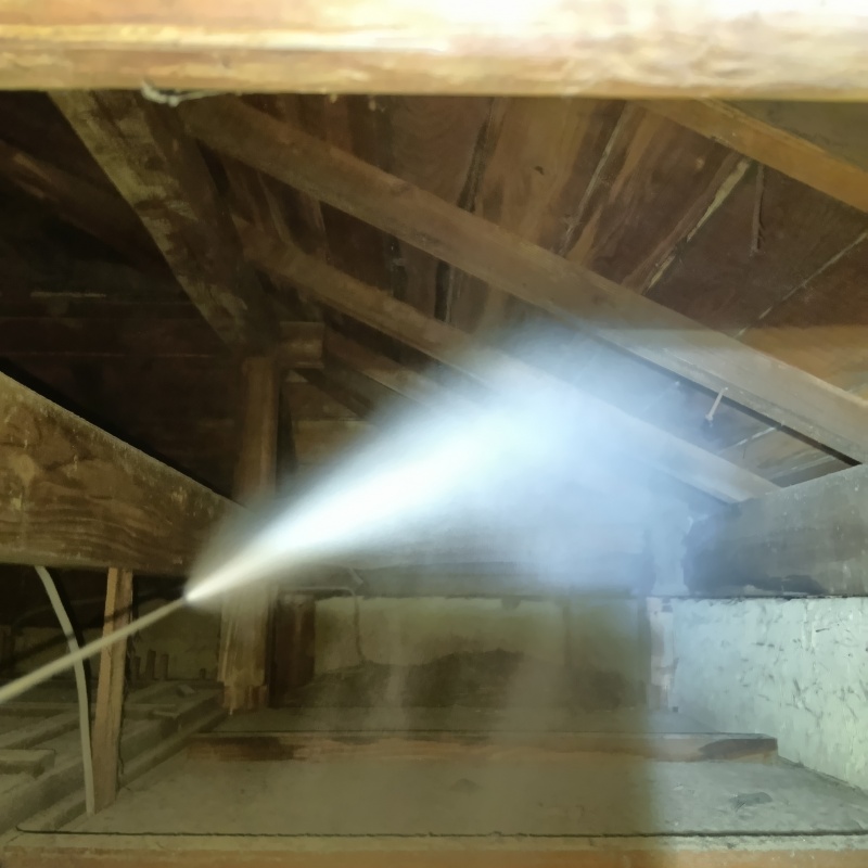 殺虫剤をスプレー