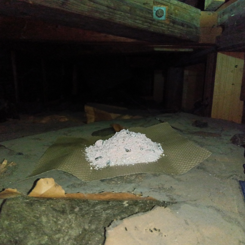 床下に殺鼠剤を設置