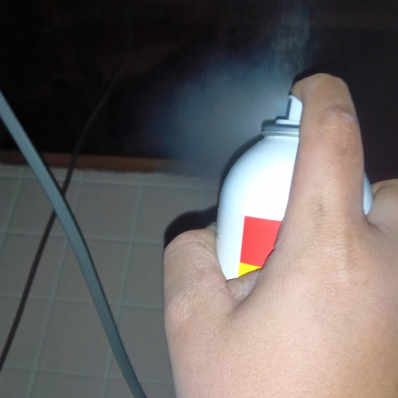 屋根裏に忌避剤をスプレー