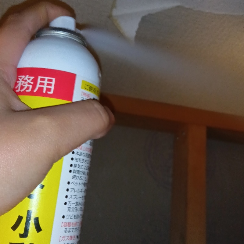 忌避剤をスプレー