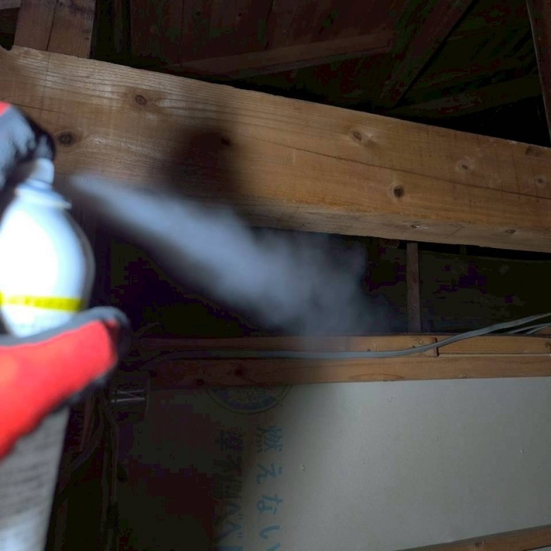 忌避剤をスプレー