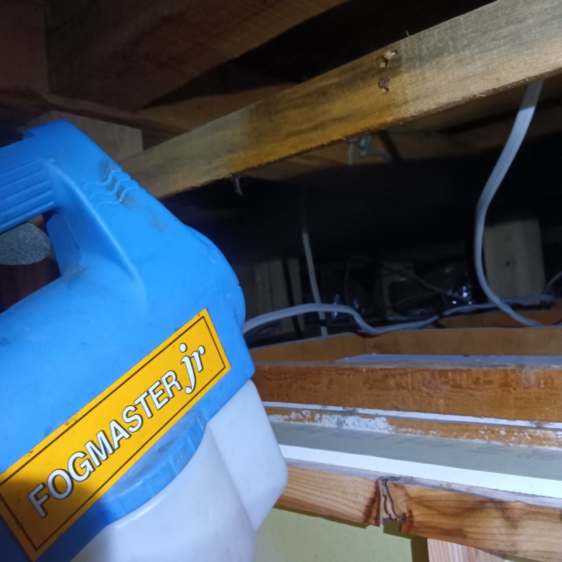 噴霧器で殺虫剤を散布