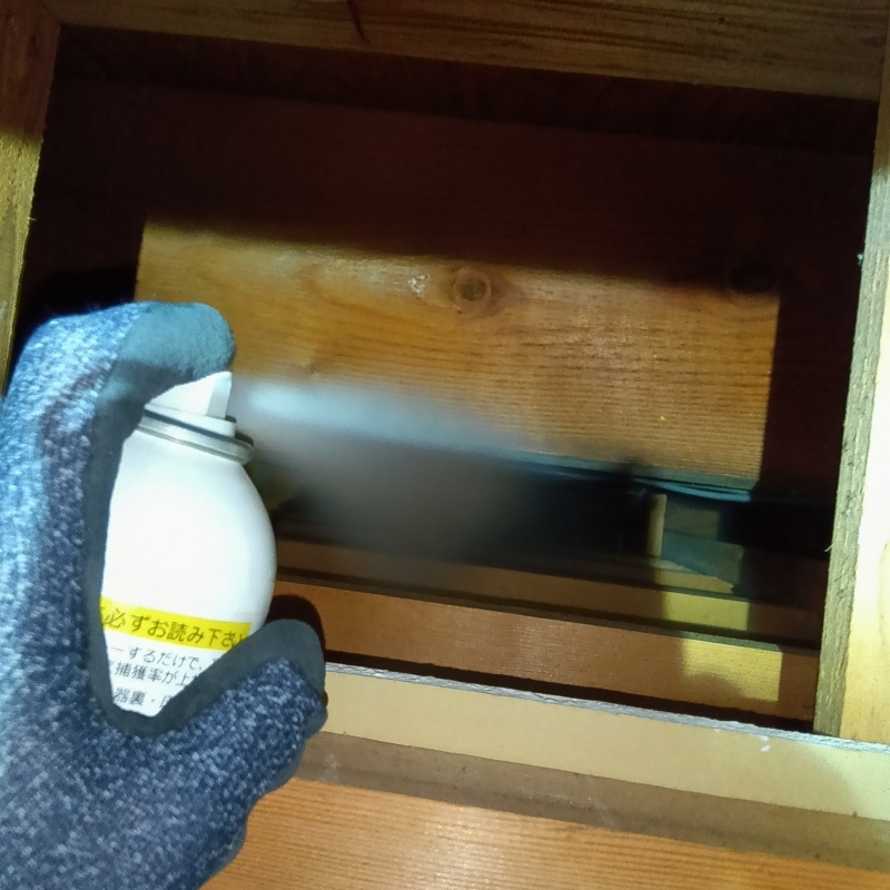 忌避剤をスプレー