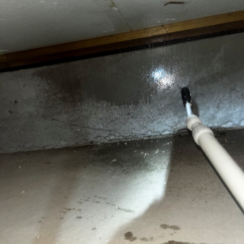 基礎に防蟻剤を散布