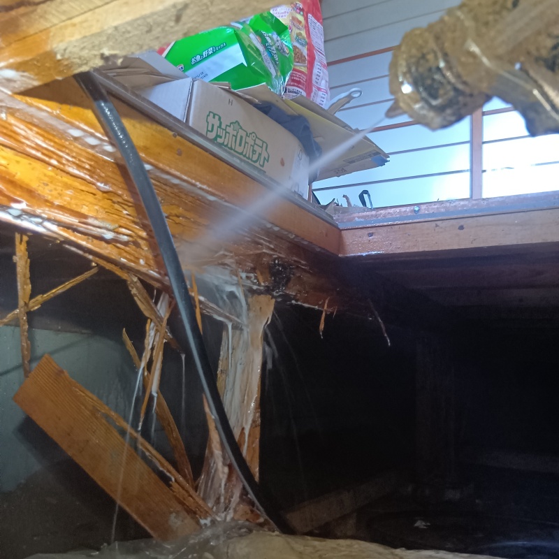 築年数45年のシロアリ駆除の施工事例（福島県福島市丸子下六反田）