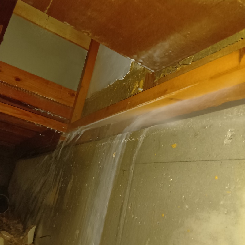 基礎にシロアリ駆除剤を散布