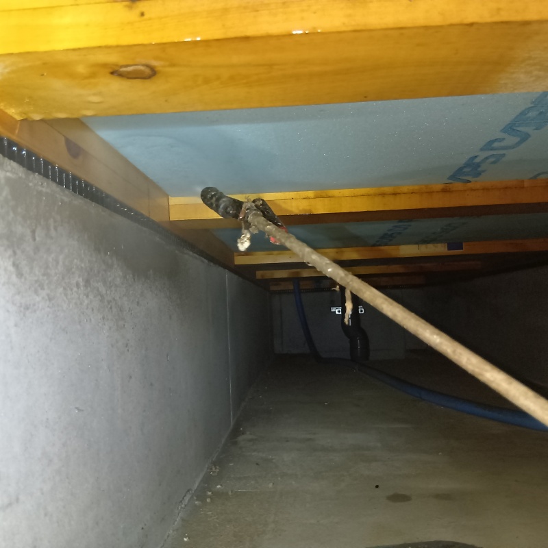 床下断熱材にシロアリ駆除剤を散布