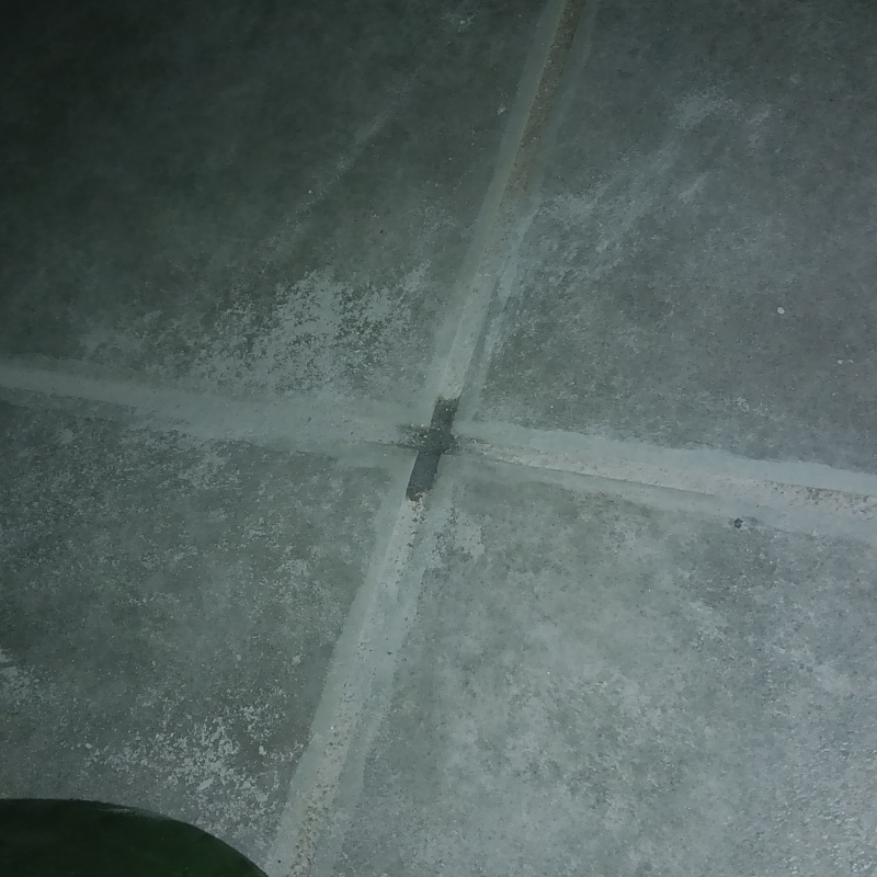 穿孔処理の穴をふさいだ様子