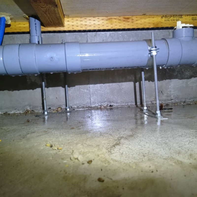 土壌処理が完了した様子