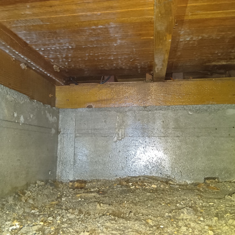 土壌処理が完了した様子