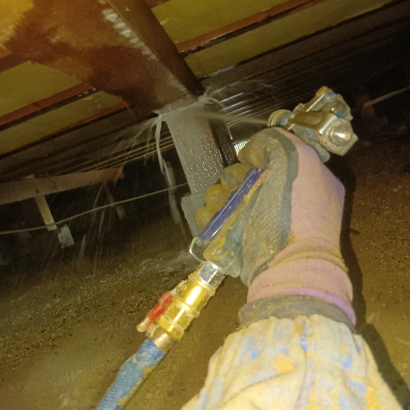 築年数50年のシロアリ駆除の施工事例（広島県福山市沼隈町能登原）